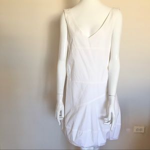 Chloe Cotton Silk Bubble Hem White Dress Size 38